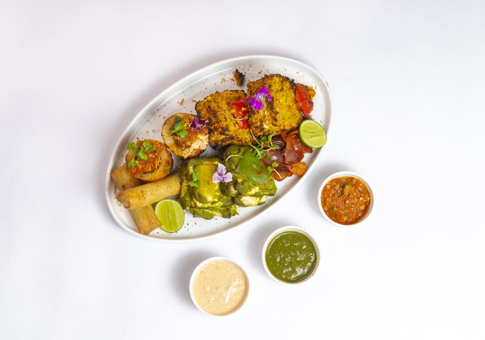 Big Serving Platter (Veg) (2 Pcs Each Item)